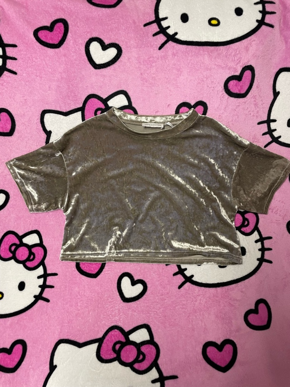 Crushed Velour Crop Top